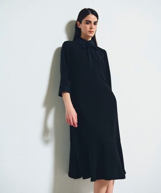 GRACE CONTINENTAL ダブルクロスドレス ブラック