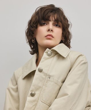 GRACE CONTINENTAL ケープ付カバーオールジャケット ベージュ