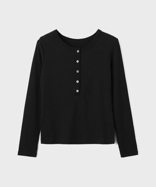 GRACE CONTINENTAL ヘンリーネックカットトップ ブラック