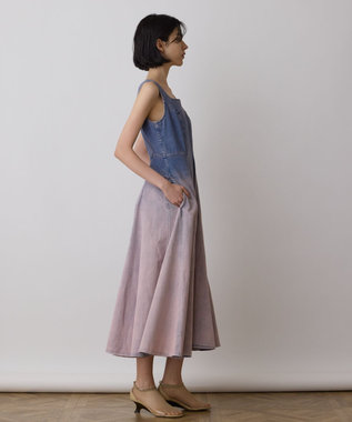 GRACE CONTINENTAL デニム切替サーキュラーワンピース ピンク