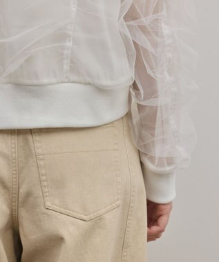 GRACE CONTINENTAL チュールパーカー ホワイト