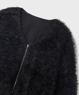 GRACE CONTINENTAL フラワーチュール刺繍ブルゾン ブラック