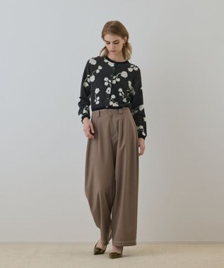 GRACE CONTINENTAL フクレジャガードニットカーディガン ブラック