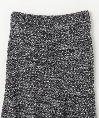 GRACE CONTINENTAL ネップツイードニットスカート ブラック