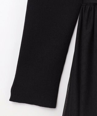 GRACE CONTINENTAL チュールコンビニットワンピース ブラック