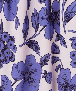 GRACE CONTINENTAL フラワープリントティアードワンピース ブルー