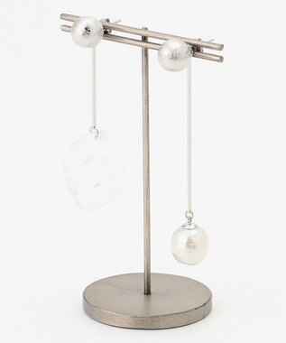 GRACE CONTINENTAL アシメクリアリングピアス シルバー