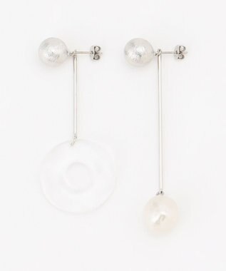GRACE CONTINENTAL アシメクリアリングピアス シルバー