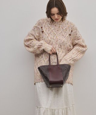 GRACE CONTINENTAL Cube Bag ダークブラウン