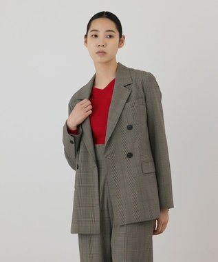 GRACE CONTINENTAL バックベルトダブルジャケット