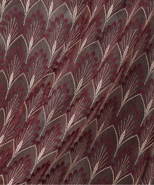 GRACE CONTINENTAL シャイニーリーフembドレス ボルドー