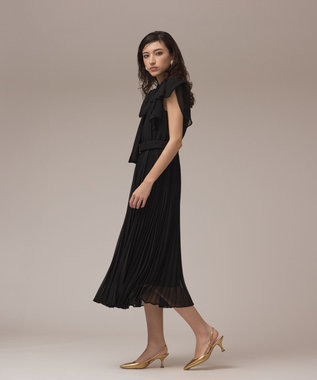 【未使用品】グレースコンチネンタ プリーツドレス ワンピース タグ付き 24AW ボウタイプリーツドレス / GRACE CONTINENTAL | GRACE