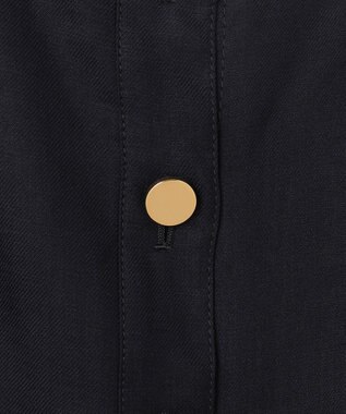 GRACE CONTINENTAL リネンタッチ配色ワンピース ネイビー