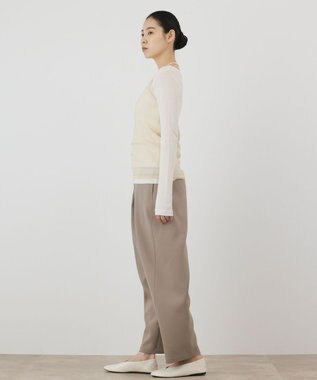 GRACE CONTINENTAL ダブルクロスバレルパンツ ベージュ