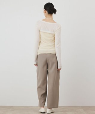GRACE CONTINENTAL ダブルクロスバレルパンツ ベージュ