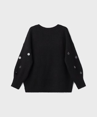 GRACE CONTINENTAL スパンコールニットトップ ブラック