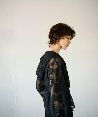 GRACE CONTINENTAL ジャガード刺繍ブルゾン ブラック