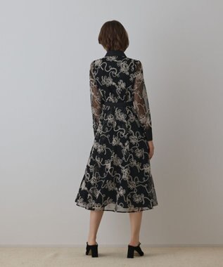 GRACE CONTINENTAL チュールコードレースワンピース ブラック