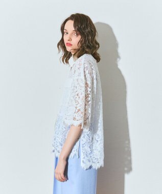 GRACE CONTINENTAL レースコンビシャツ ホワイト