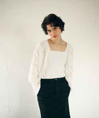 GRACE CONTINENTAL レースパッチブラウス キナリ