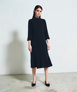 GRACE CONTINENTAL ダブルクロスドレス ブラック