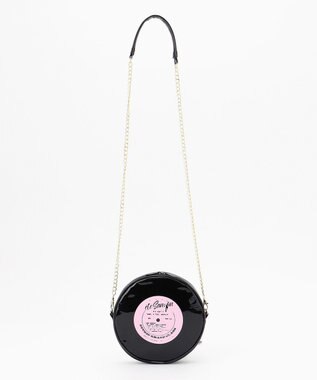 GRACE CONTINENTAL レコードエナメルバッグ ブラック