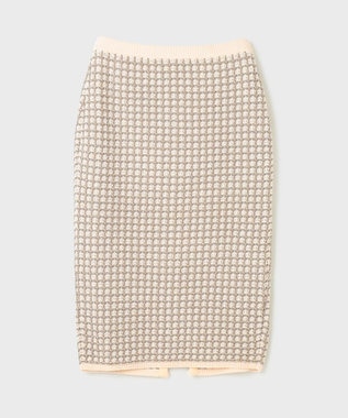 GRACE CONTINENTAL ツイードニットスカート キナリ