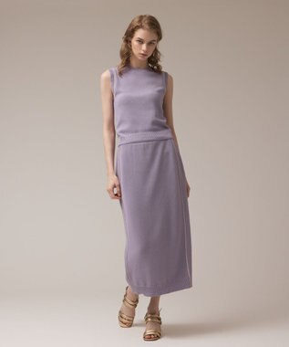 GRACE CONTINENTAL カノコニットトップ ラベンダー