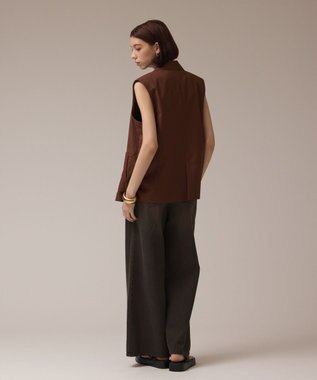 GRACE CONTINENTAL チュールオーバーベスト ブラウン