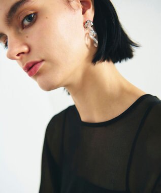 GRACE CONTINENTAL gren チェーンピアス クリア