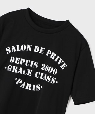 GRACE CONTINENTAL ステンシルレタードT ブラック