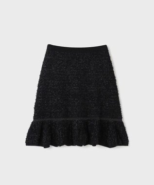 GRACE CONTINENTAL ツイードフレアニットスカート ブラック