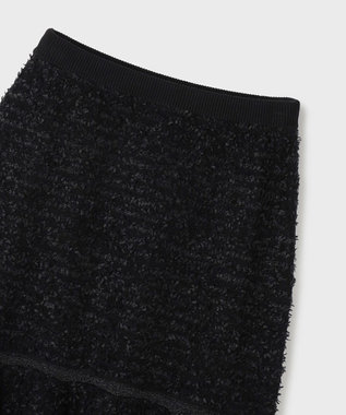GRACE CONTINENTAL ツイードフレアニットスカート ブラック