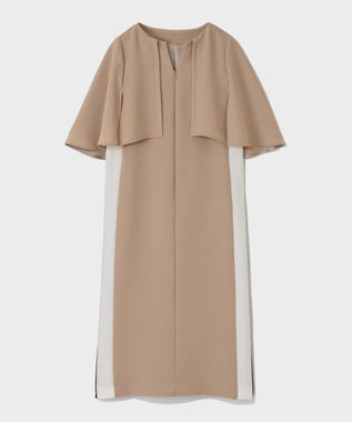 GRACE CONTINENTAL ケープレイヤードドレス ベージュ