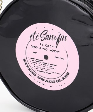 GRACE CONTINENTAL レコードエナメルバッグ ブラック