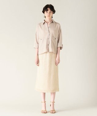 GRACE CONTINENTAL コクーンシルエットシャツ ベージュ