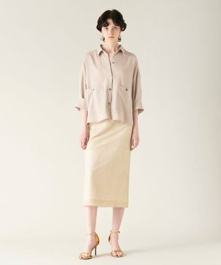 GRACE CONTINENTAL コクーンシルエットシャツ ベージュ