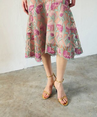 フラワー刺繍チュールドレス / GRACE CONTINENTAL | GRACE フラワー刺繍チュールドレス / GRACE CONTINENTAL | GRACE