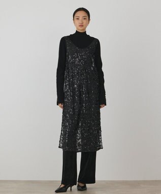 GRACE CONTINENTAL スパン刺繍メッシュワンピース