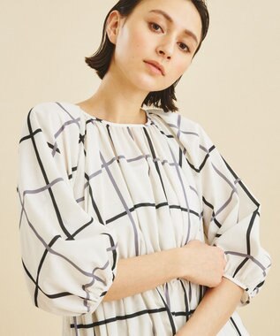 チェックプリントギャザードレス / GRACE CONTINENTAL | GRACE  