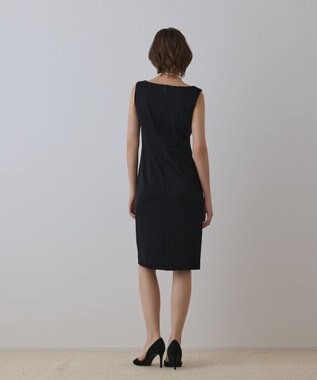 GRACE CONTINENTAL サテンクロスドレープワンピース ブラック