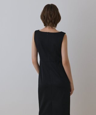 GRACE CONTINENTAL サテンクロスドレープワンピース ブラック