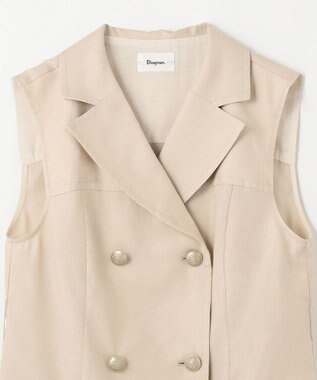 GRACE CONTINENTAL リネンタッチダブルブラウス ベージュ