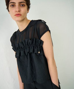 GRACE CONTINENTAL ビスチェチュールトップ ブラック