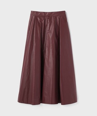 GRACE CONTINENTAL コーティングタックスカート ブラウン