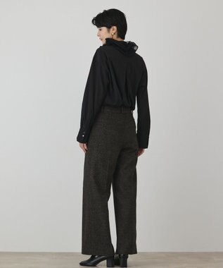 GRACE CONTINENTAL ウールタックワイドパンツ ブラウン