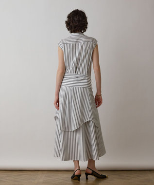 GRACE CONTINENTAL ストライプシャツワンピース ホワイト