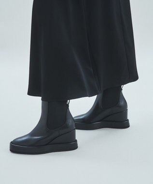 GRACE CONTINENTAL サテンミリタリーロングスカート ブラック