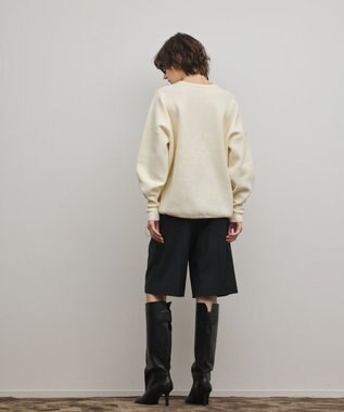 GRACE CONTINENTAL スウェットライクニットトップ ホワイト