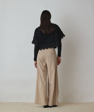 GRACE CONTINENTAL フラワー刺繍ニットカーディガン ブラック